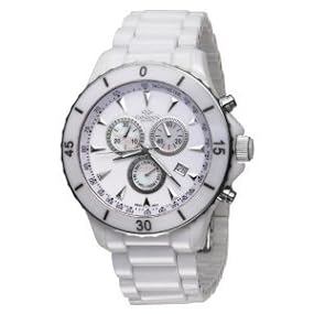 Oniss #ON621-M7 Men's White Ceramic Sports Chronograph Watch