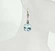 Ladies nugget drop earring - aquamarine