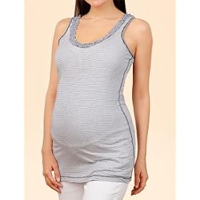 Buy A Pea in the Pod: Sleeveless Scoop Neck Ruffled Maternity T Shirt by A Pea in the Pod