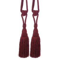 Pair of Burgundy Jane Tassels by Luxury Lane