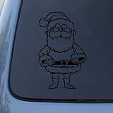 SANTA CLAUS - Rudolph Christmas - Vinyl Decal Sticker #A1465 | Vinyl Color: Black