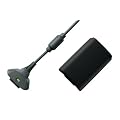 Invero Schwarz Wiederaufladbare Play & Charge Kit f�r Xbox 360 Konsole