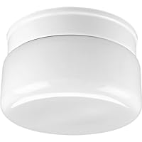 Progress Lighting P3518-30 White Glass with Snap-In Fitter Globe, White