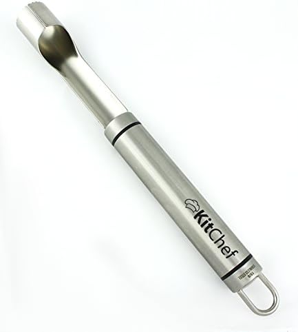 KitChef Premium Multi-functional Apple Corer | High Quality Stainless Steel Core Remover Tool | With Extra Sharp Serrated Blades.