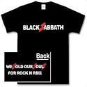 Black Sabbath 'Sold Our Souls' black t-shirt