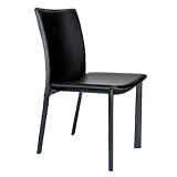 Alphaville Design DC-ALDO-RG-K Aldo Dining Chair, Steel Frame - Set of 2, Black