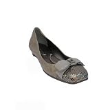 BCBG MAXAZRIA Alisa Captoe Flat in Lead at BCBG MAX AZRIA