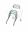 Fellowes Step File Junior Wire Organizer Rack, 6 Sections, Black (72613)