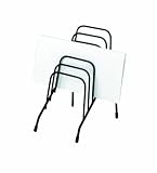 Fellowes Step File Junior Wire Organizer Rack, 6 Sections, Black (72613)
