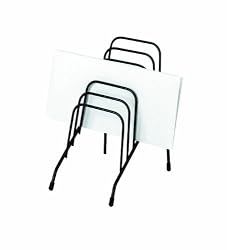 Fellowes Step File Junior Wire Organizer Rack, 6 Sections, Black (72613)