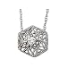 14kw .05 Ct Diamond Filigree Pendant Slide on 18" Rope Chain