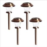 Westinghouse Solar Lighting 403204-154 Inwood II 4 Piece Solar Light Set in Brushed Copper