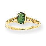 14k May Birthstone Ring