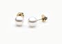 AugustinaJewelry AAA Quality Round 5.5-6mm Akoya SaltWater cultured White Pearl Earrings with 14K Yellow Gold Mount