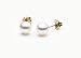AugustinaJewelry AAA Quality Round 5.5-6mm Akoya SaltWater cultured White Pearl Earrings with 14K Yellow Gold Mount