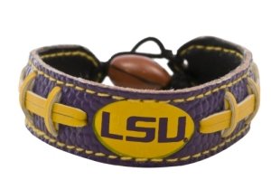 NCAA LSU Tigers Team Color Football Bracelet
