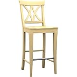 IMAGE OF Broyhill Choices V-Back Counter Stool in Canary Set of 2