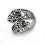 Sterling Silver Antiqued Style Ornate Spoon Ring (Size 6,7,8,9)