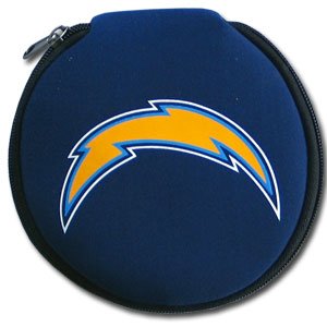 Our NFL Football San Diego Chargers Neoprene CD/Blue Ray/DVD Zippered Cases Feature The Team Logo And Fit 12 discs.