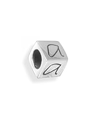 MMA Silver - Oxidized a Cube Bead