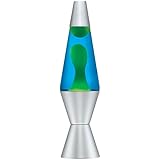 Lava Lite 2124 14.5-Inch Classic Silver-Based Lava Lamp, Yellow Wax/Blue Liquid