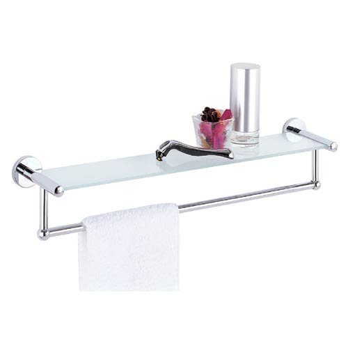 Kitchen: Glass Shelf & Towel Rack  Chrome