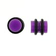 No Piercing Required - High Quality Purple Acrylic Fake Plugs - Imitation 2G with "O" Rings- Very Strong Magnets - Sold as a Pair
