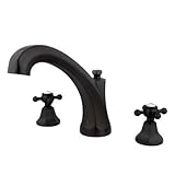 METROPOLITAN ROMAN TUB FILLER ORB, METAL CROSS-Oil Rubbed Bronze Finish