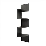 Unique Designed EspressoSpacious Corner Shelving Unit