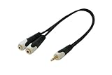 Delux 3.5mm to 2 X 3.5mm Splitter Cable ~ Professional Quality ~ Highly Pure Oxygen Free Copper (Ofc) ~ 24k Gold Plated ~ Stylish Metalic Silver Plugs ~ Stereo Audio Adapter Lead ~ Male to 2 X Female