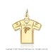 14k Yellow Gold Sporty Atlanta Falcons T-Shirt Pendant
