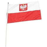 Poland State Flag and Civil Ensign 12 x 18 inch flag