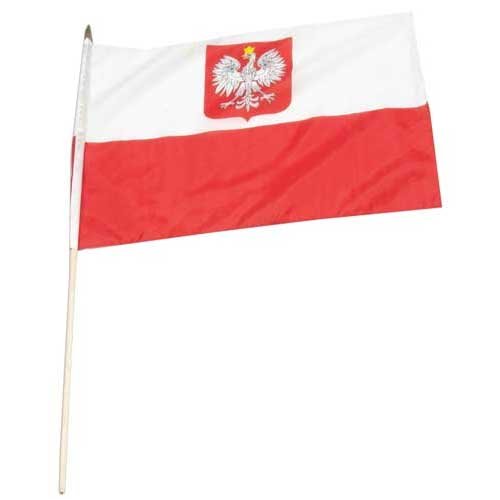 Poland State Flag and Civil Ensign 12 x 18 inch flag