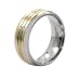 Jewelry : Titanium Ring - Sizes 8-12 (Gold Plated)