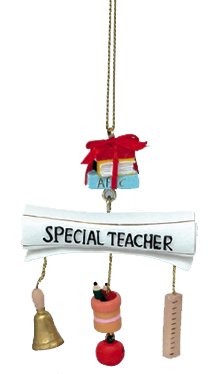 "Special Teacher" Christmas Ornament With Dangling Charms #W3380