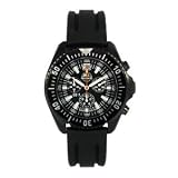 H3 GS1 Chrono, Black w/Date, Green, Black Bezel, Black Strap