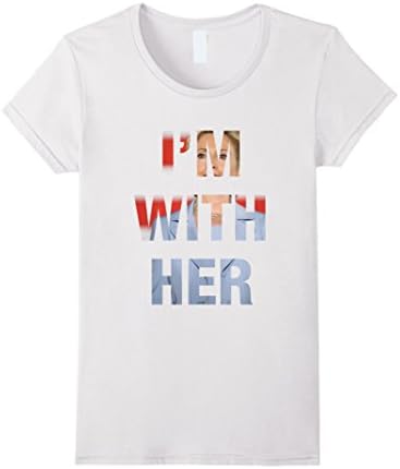 Women's Hillary Clinton For President USA 2016 T-Shirt I'm With Her XL White