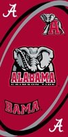 Alabama Crimson Tide Fiber Reactive Pool/Beach/Bath Towel (Team Color)