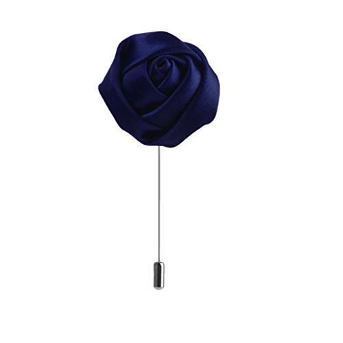 Men Lapel Flower Brooch Boutonniere Tuxedo Stick Pin Royalblue