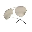 UB Silver Frame / Mirrored Lens Aviator Sunglasses