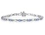 14k White Gold Diamond and Tanzanite Bracelet