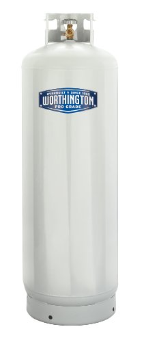 Worthington 303953 100-Pound Steel Propane Cylinder With 10% Valve And Collar