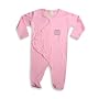 Bambolino - Newborn Baby Girls Long Sleeved Footed Coverall, Pink