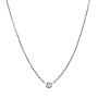 14k White or Yellow Gold Solitaire Diamond Pendant (1/10 cttw, H-I Color, I1 Clarity), 18"
