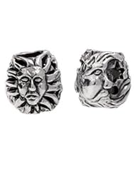 Silverado Sun and Moon Silver Charm - Fits On Pandora Chamilia And Troll Bracelets