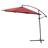 Huge 3M Over-Hanging Parasol In Terracotta Brand New