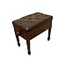 Walnut Leather Adjustable Artist Piano Bench