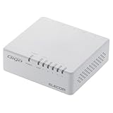 ELECOM ギガビットスイッチングハブ Giga対応 5ポート プラスチックケース マグネット付き電源外付モデル ホワイト EHC-G05PA-JW