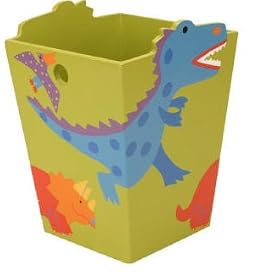 Dinosaur Dino Home Decor Waste Basket Trash Can Wooden TATUTINA