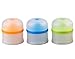 Snack Dispenser, Kidsmile Twist-Lock Stackable Portable Baby Snacks Storage Containers/BPA Free Mini On-the-Go Food Containers/Set of 3 in Orange, Green and Blue